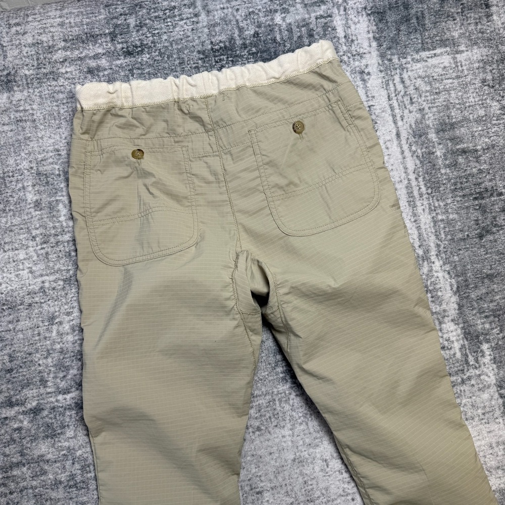 Beams Plus Japan Pants Mens Large Khaki Beige Ripstop Jogger Drawstring Tapered - Picture 8 of 12